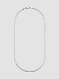 Sterling Silver Serpentine Chain Necklace on a light gray background