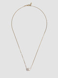 14Kt Yellow Gold Fairy Floss Chain Necklace With Pearl