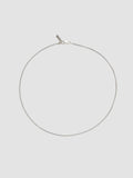 Sterling Silver Snake Chain Necklace pictured on light grey background.