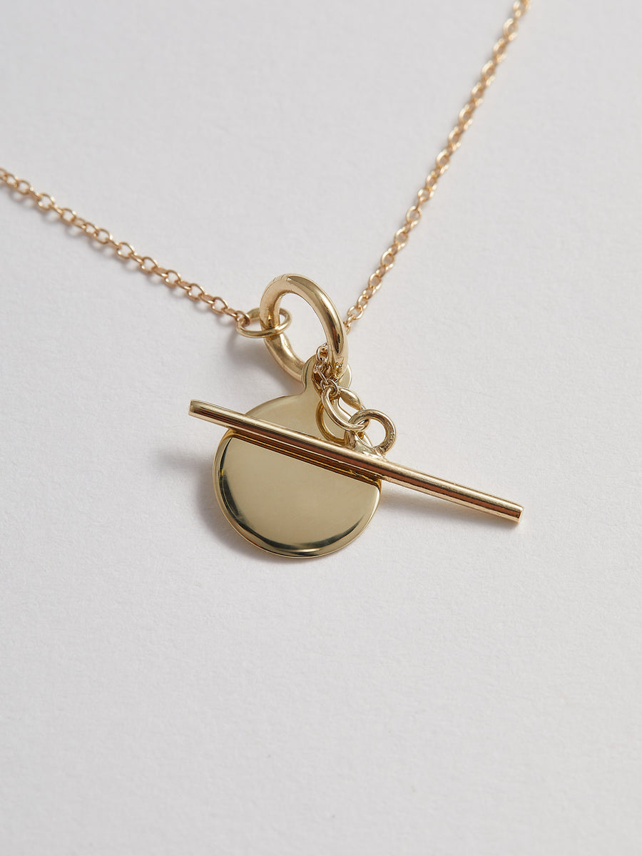 Mini Disk Toggle Necklace