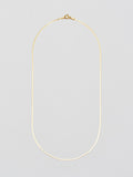 Demi Herringbone Necklace: 10Kt Yellow Gold Slender Herringbone Chain Necklace 