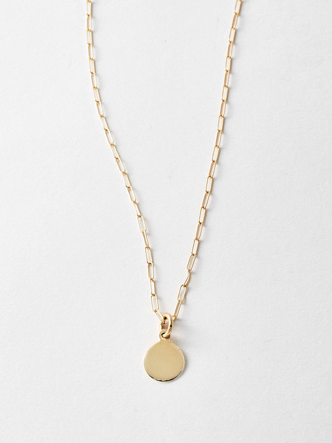 14Kt Yellow Gold Disk Pendant