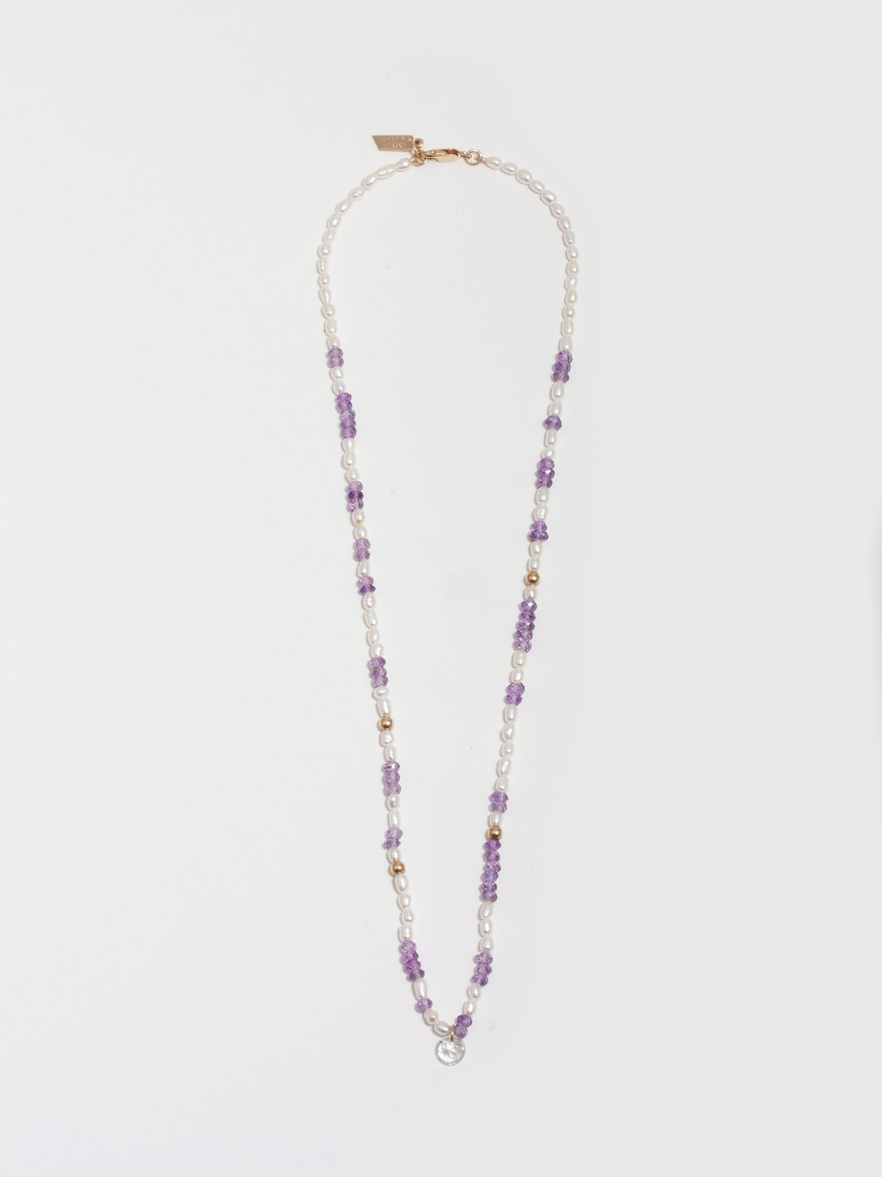 Amethyst Pearl Glitch Necklace - Archival Collection