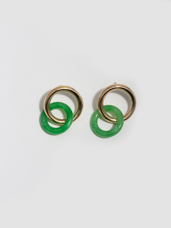 Jade Link Hoops - Archival Collection