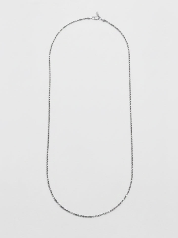 Sterling Silver Twisted Rope Chain Necklace