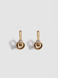 Pierced Duo Gemstone Barbell Huggies