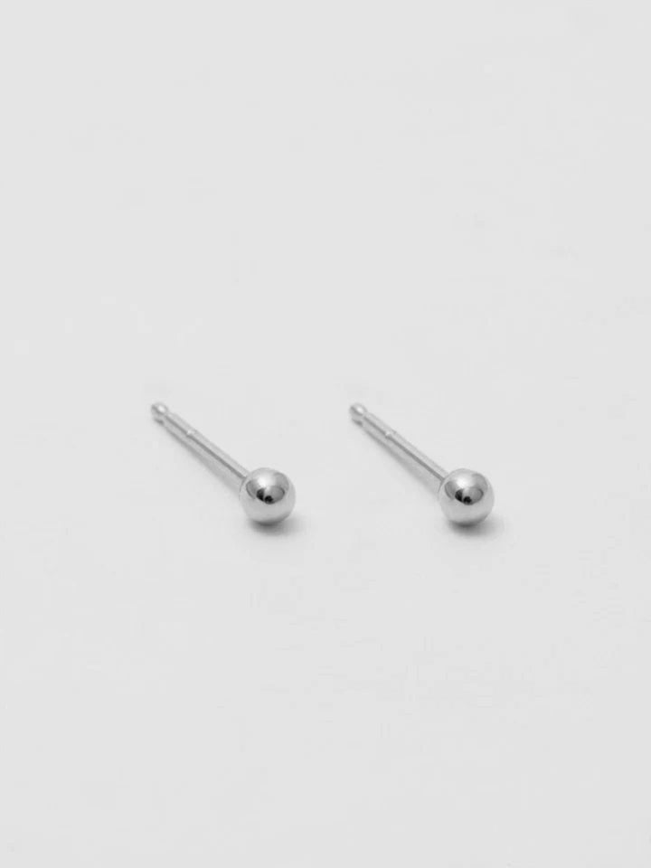 Sterling Silver Mini Sphere Stud