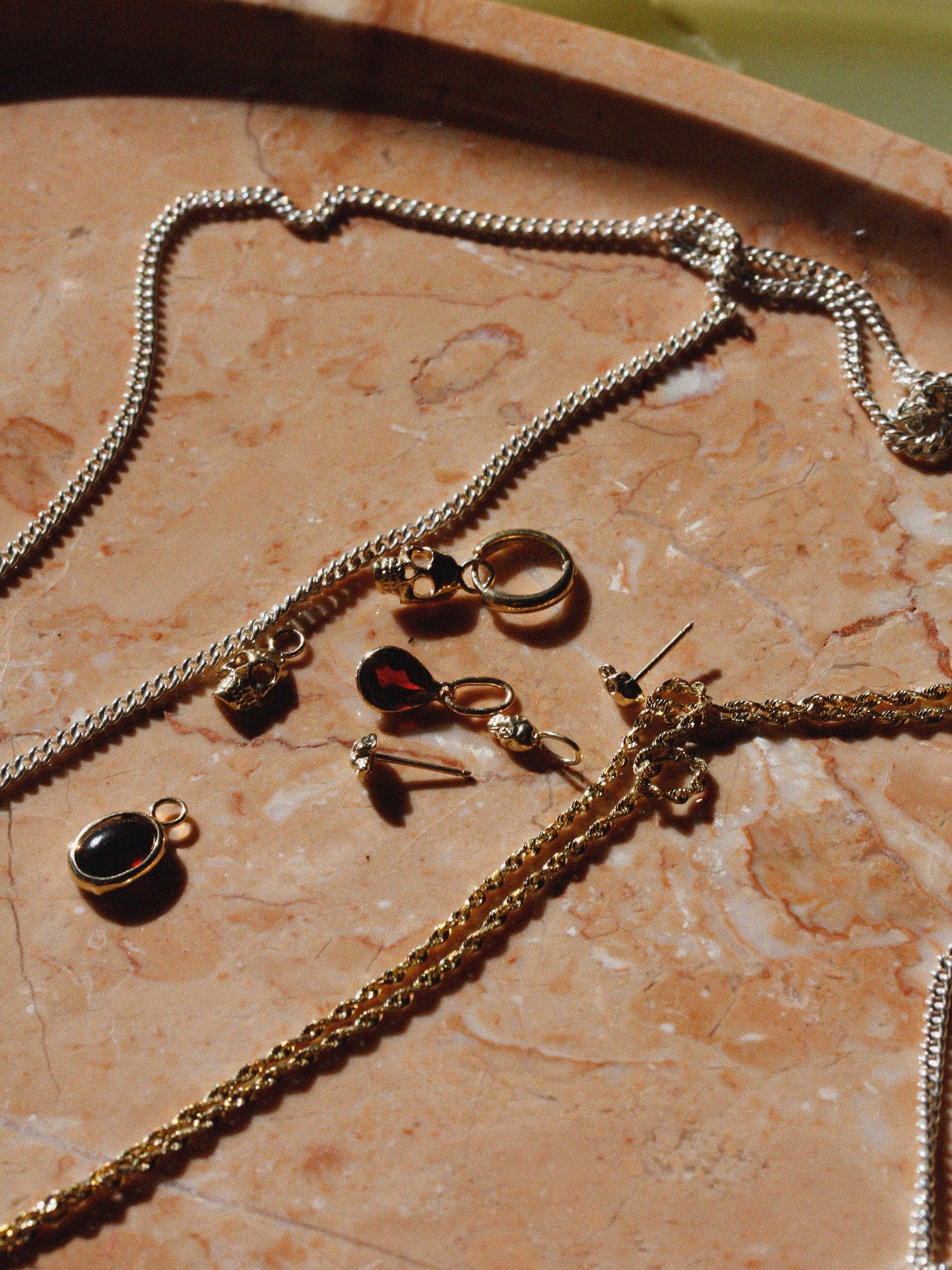 Mini Diamond Skull Pendant