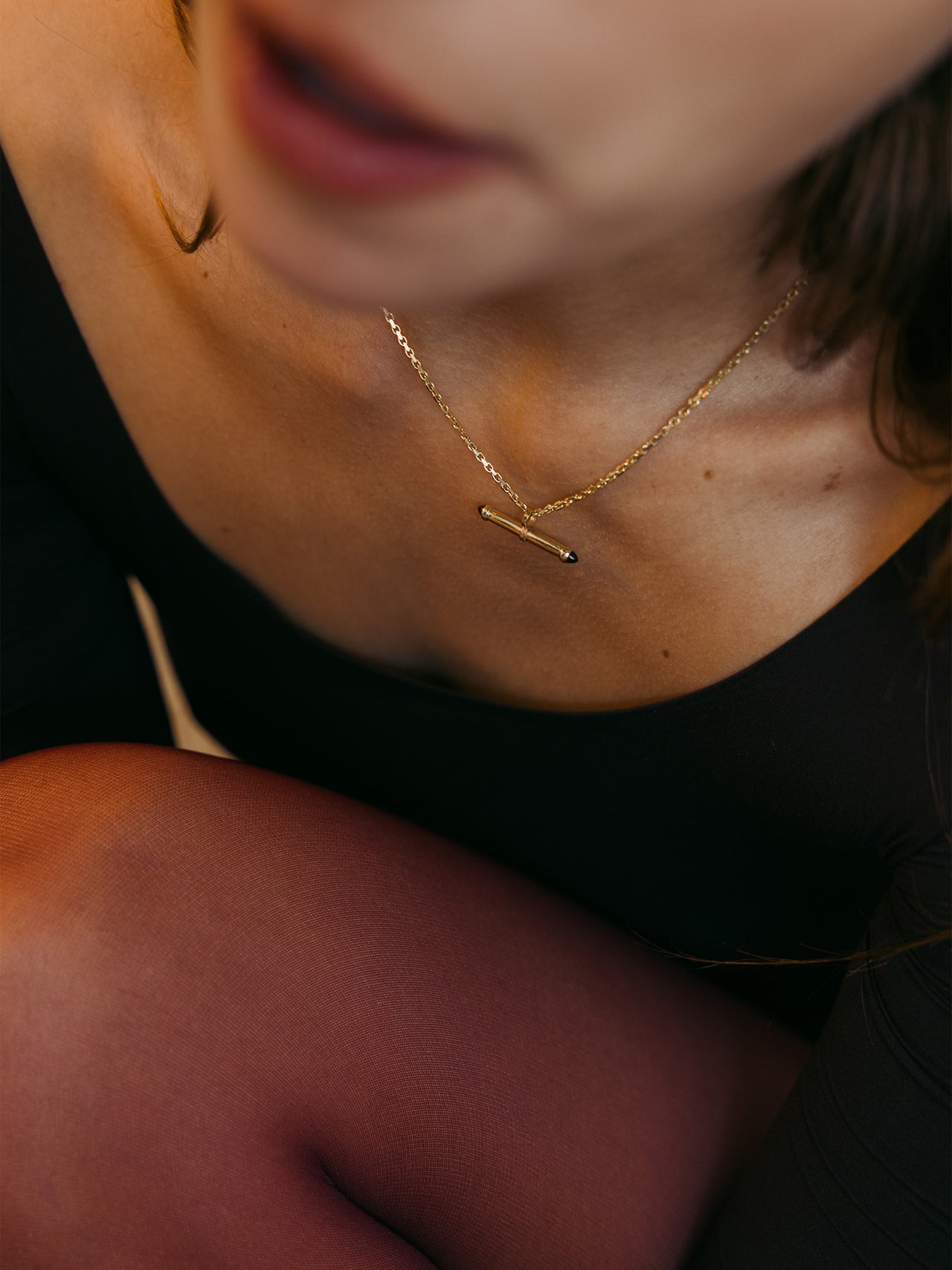 Stone Barbell Pendant