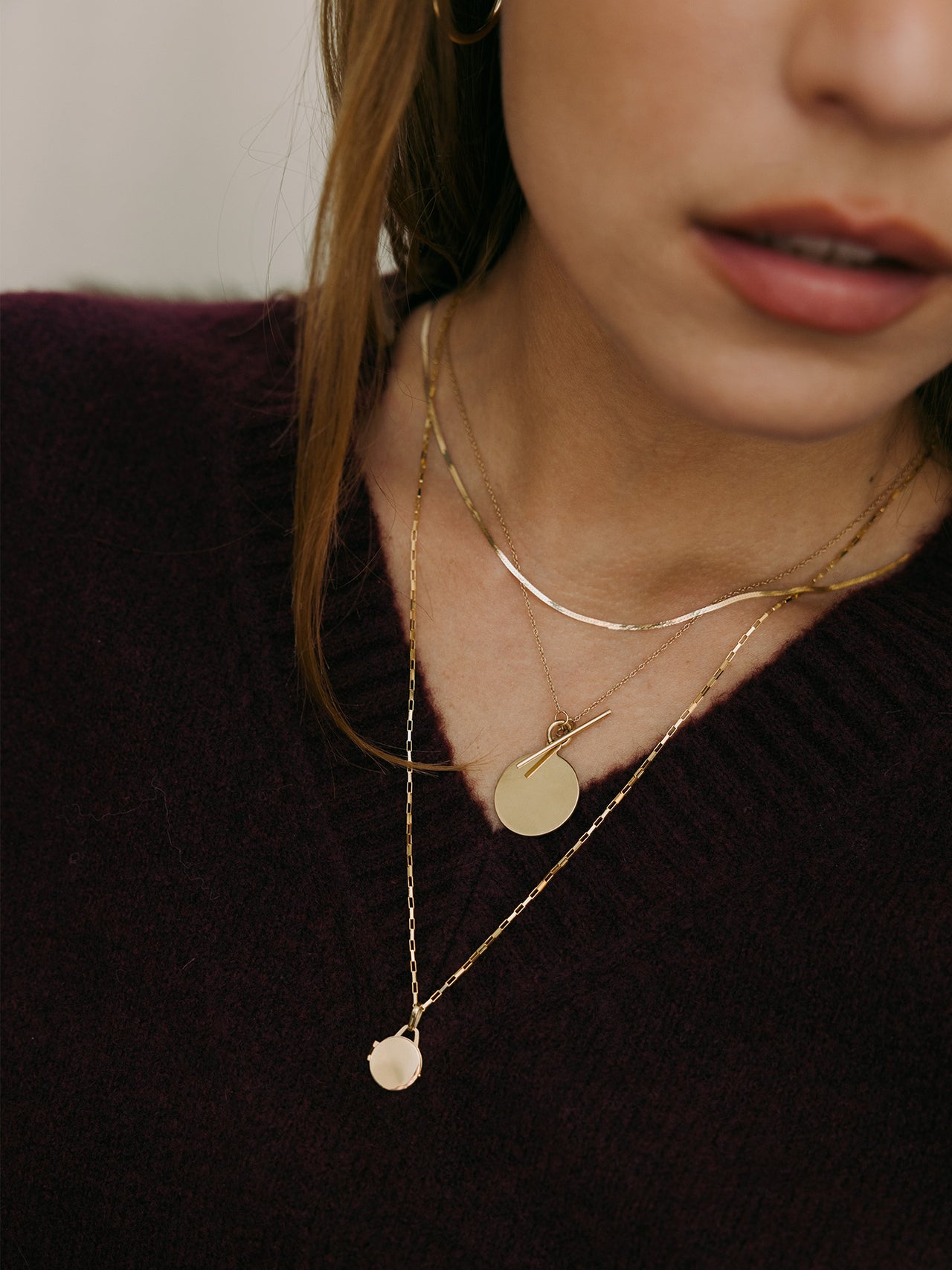 Disk & Toggle Necklace