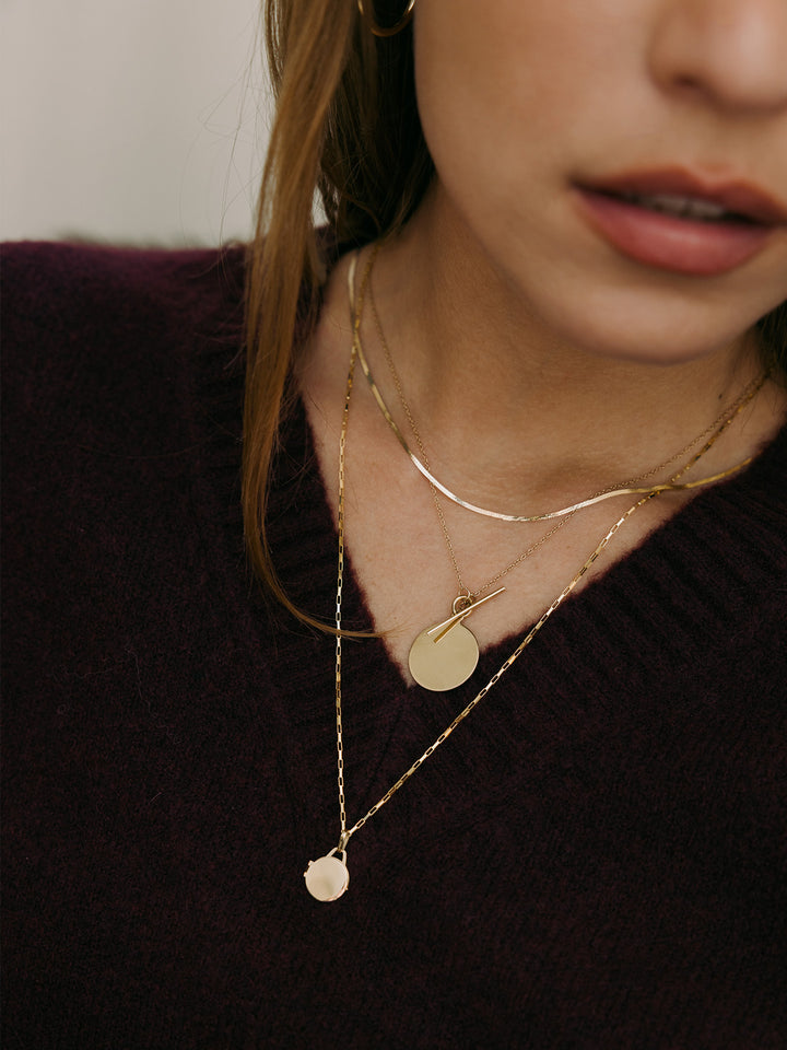 Disk & Toggle Necklace