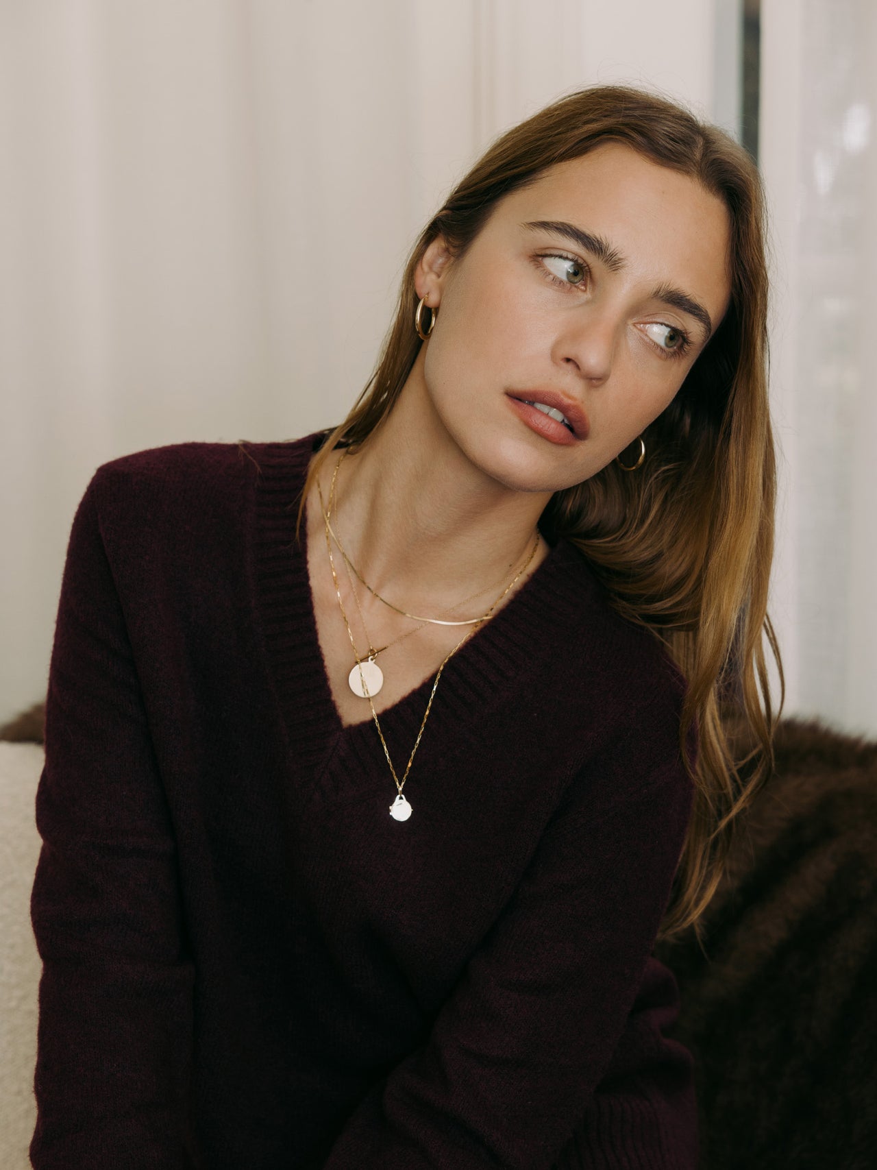 Disk & Toggle Necklace