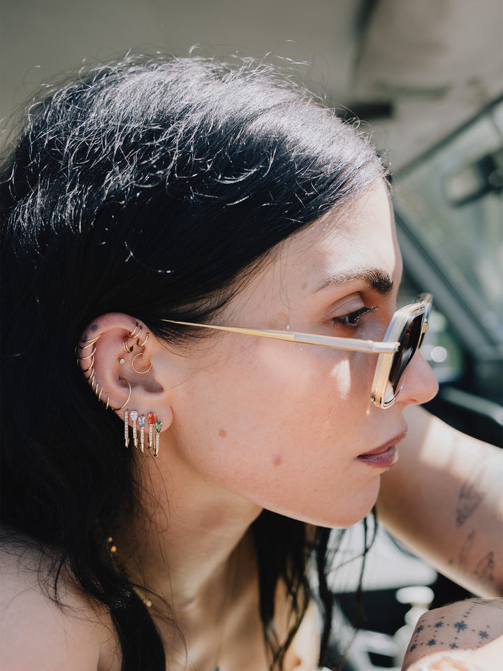 Mini Gemstone Diamond Safety Pin