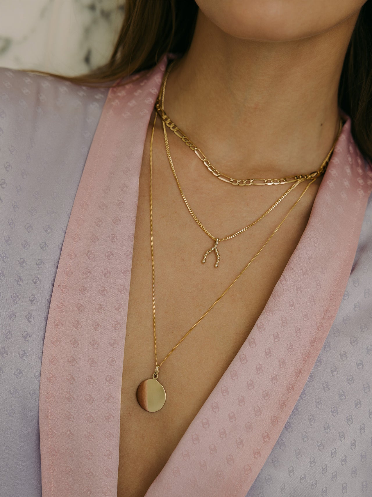 Spiral Wishbone Pendant