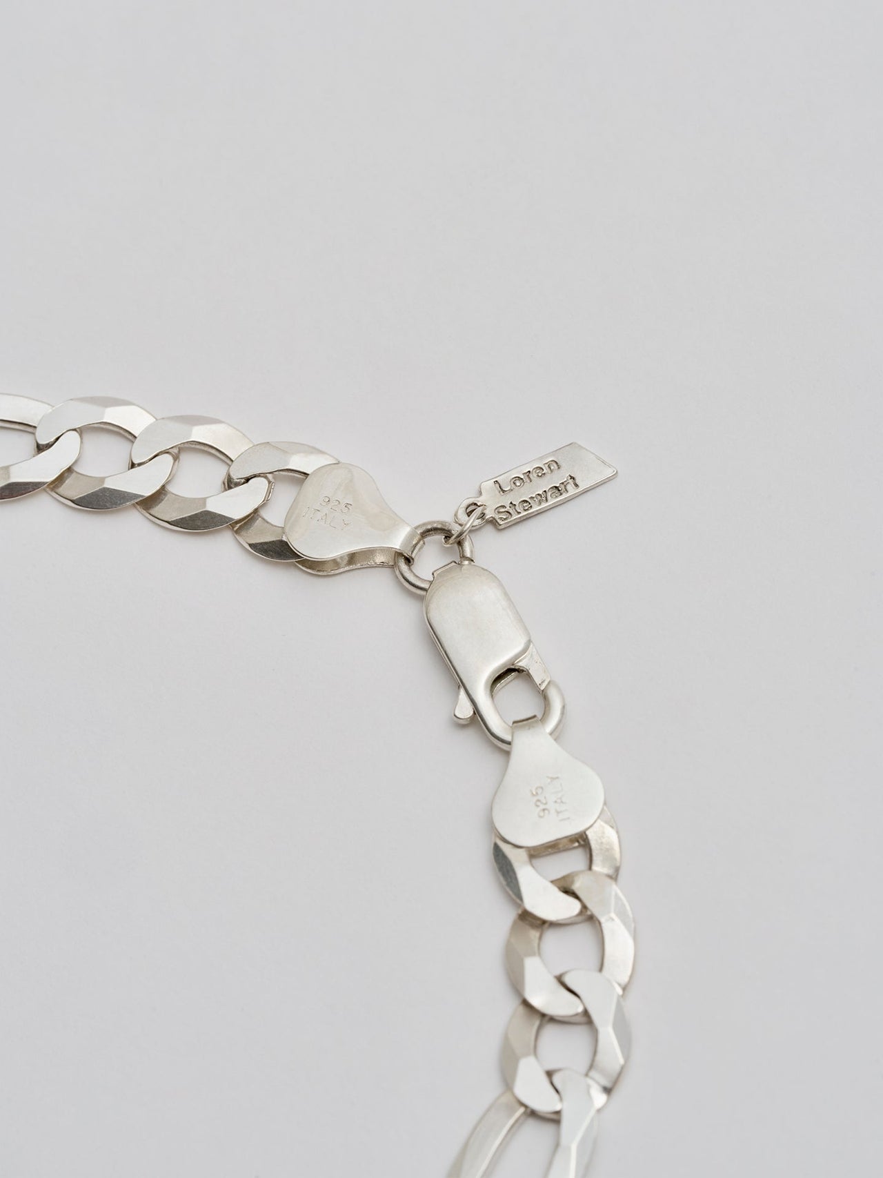 Sterling Silver XL Figaro Chain Bracelet