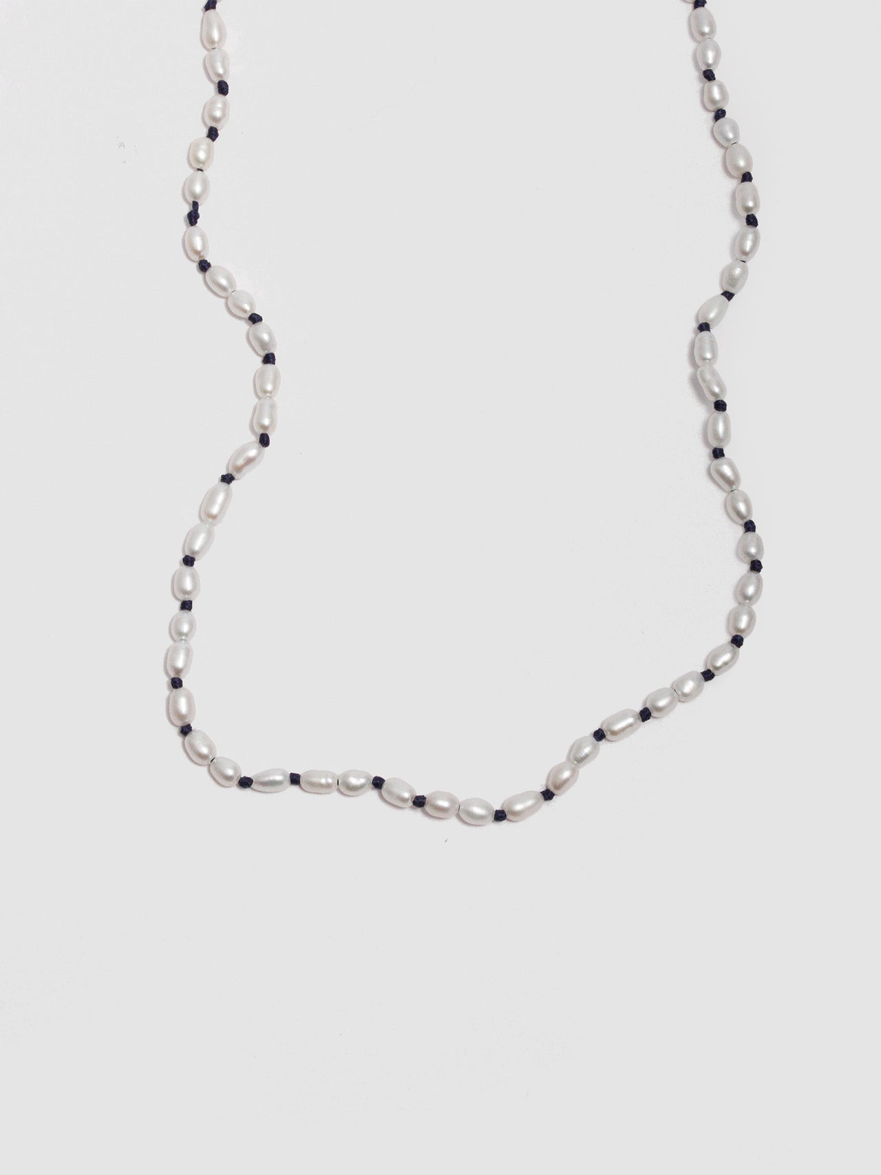 Knotted Baby Rice Pearl Strand - Archival Collection