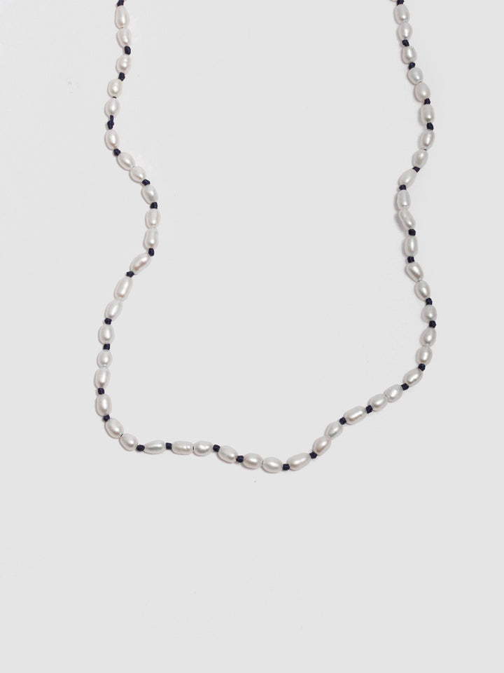 Knotted Baby Rice Pearl Strand - Archival Collection