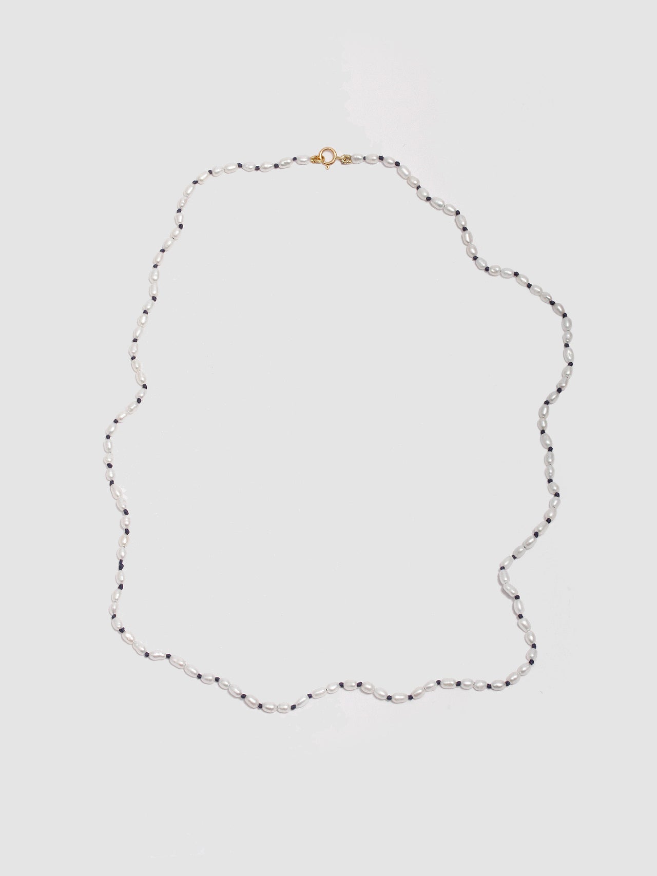Knotted Baby Rice Pearl Strand - Archival Collection