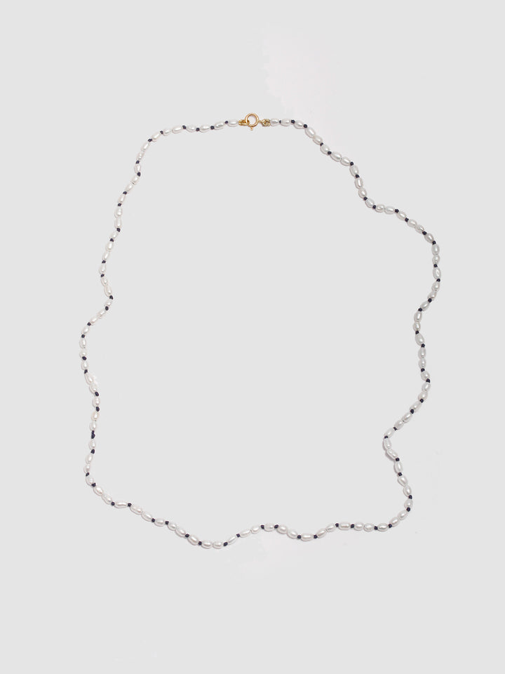 Knotted Baby Rice Pearl Strand - Archival Collection