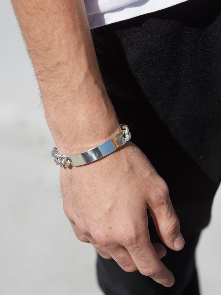 Curb Chain Angular Link Bracelet in Sterling Silver, 8.7mm | David Yurman