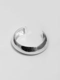 Sterling Silver Hollow Dome Cuff pictured on light grey background. 
