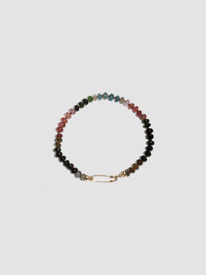 Tourmaline Safety Pin Bracelet