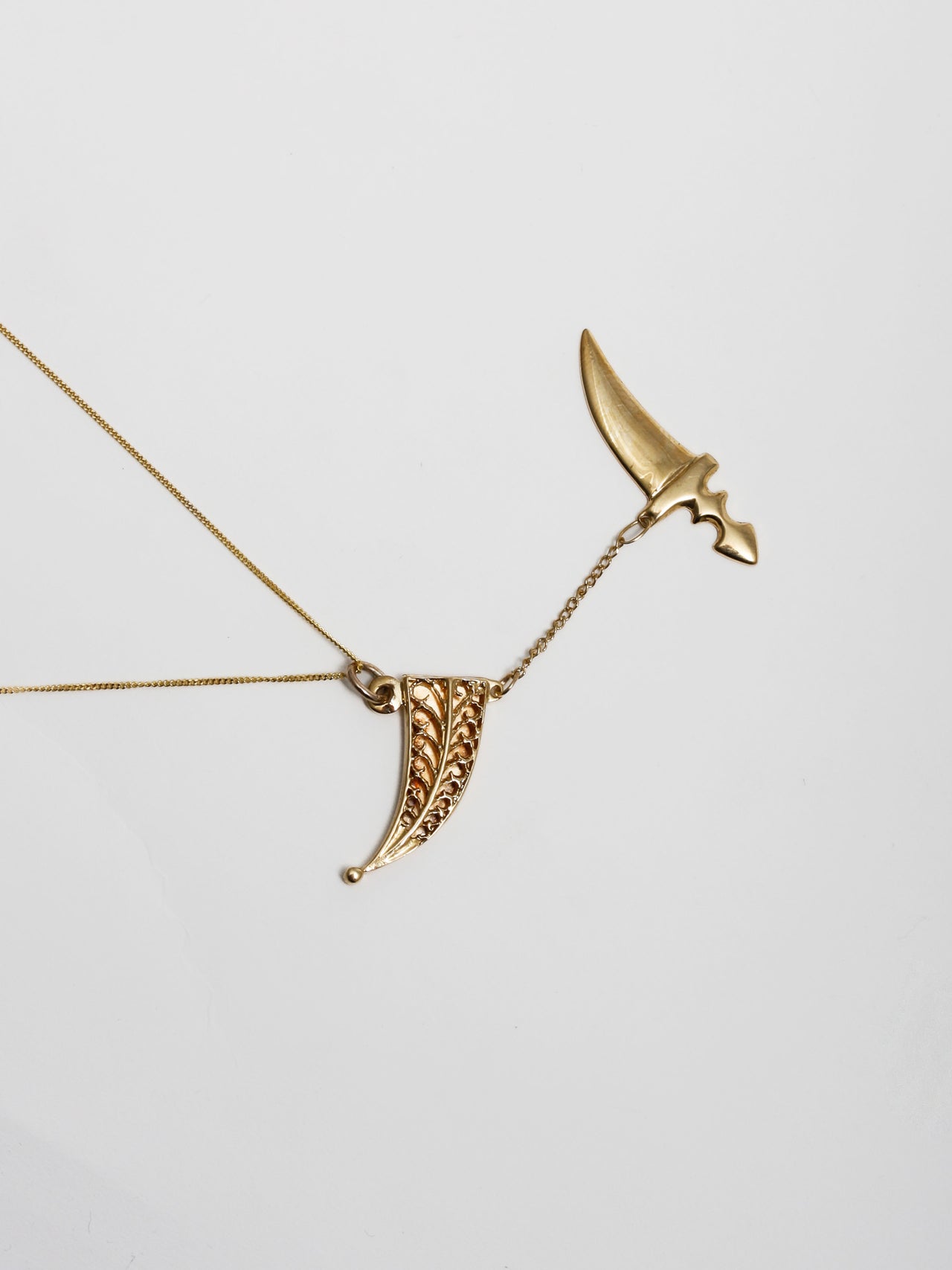 18kt Dagger Necklace - Vintage Capsule