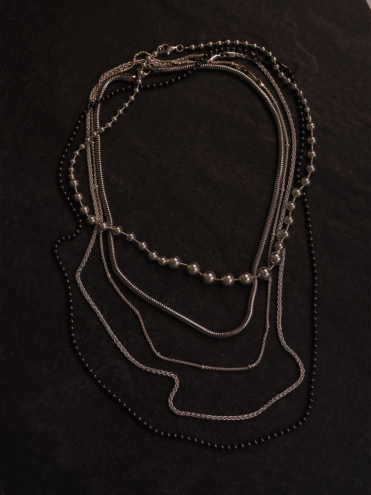 Oxidized Ball & Chain Necklace - Archival Collection
