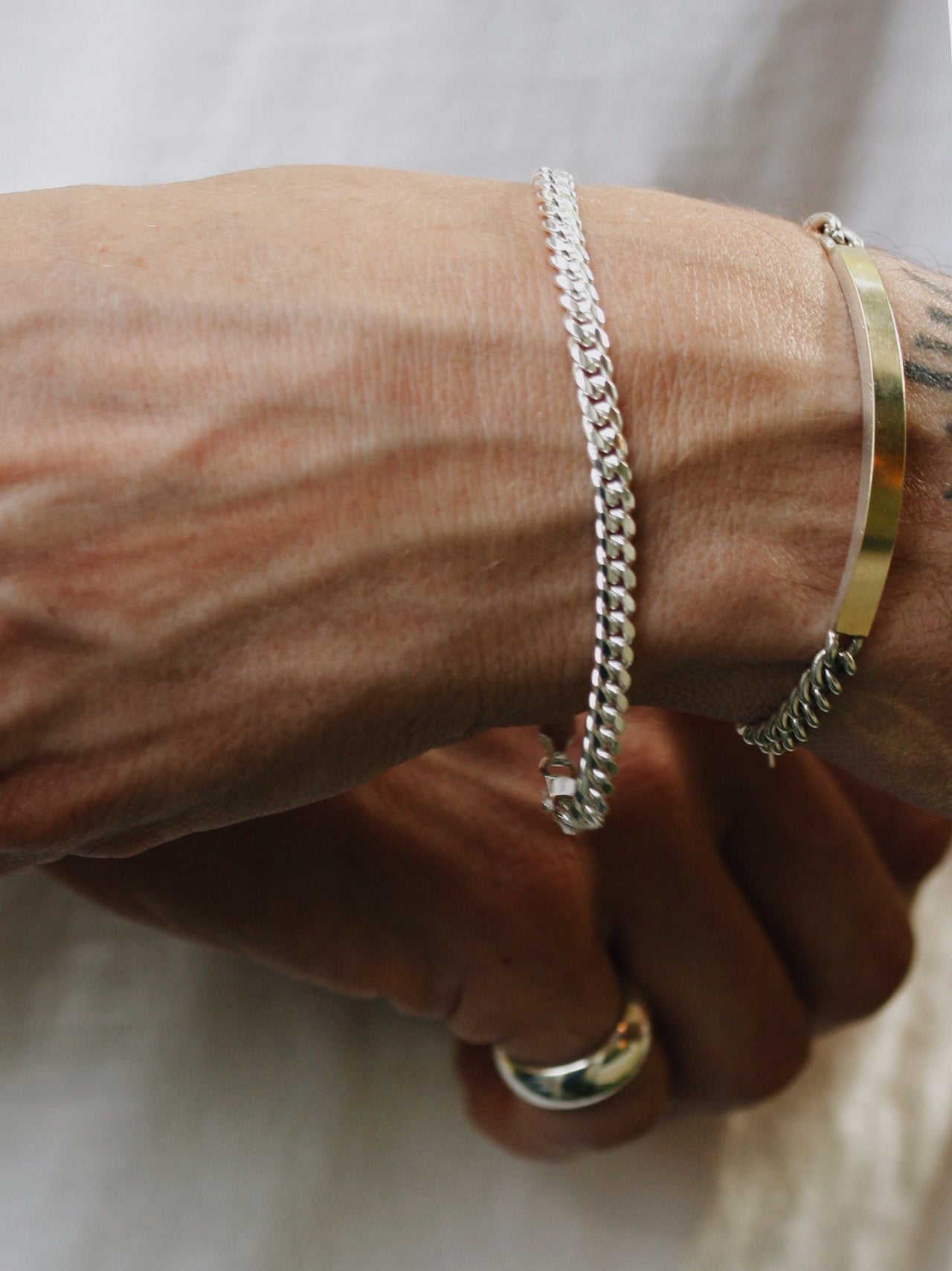 Rolled Gold Industrial ID Bracelet