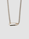 Petite Industrial Baguette Safety Pin Necklace