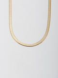 Vermeil Herringbone Chain Necklace shot on white backdrop.