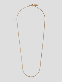 10kt Yellow Gold Valentino Chain pictured on light grey background. 