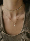 Petite Industrial Baguette Safety Pin Necklace