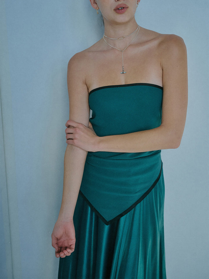 Petite Industrial Baguette Safety Pin Necklace