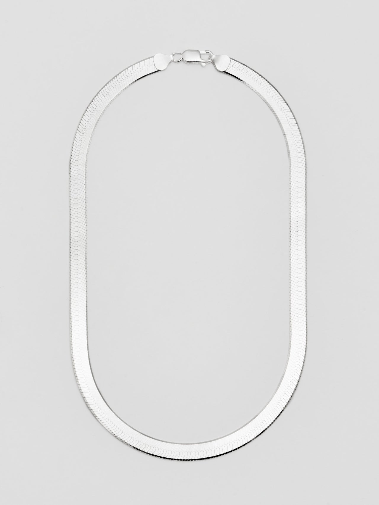 Mens silver herringbone chain necklace, 3mm – KISPER