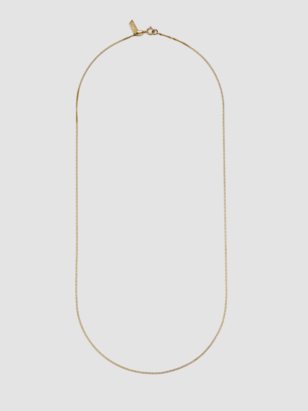 14Kt Yellow Gold Thin Curb Chain Necklace