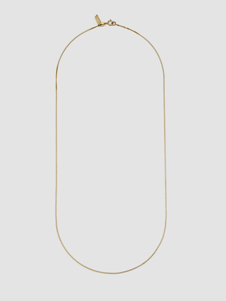 14Kt Yellow Gold Thin Curb Chain Necklace