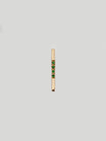 14kt Yellow Gold Gemstone Long Rod Stud pictured on light grey background. 