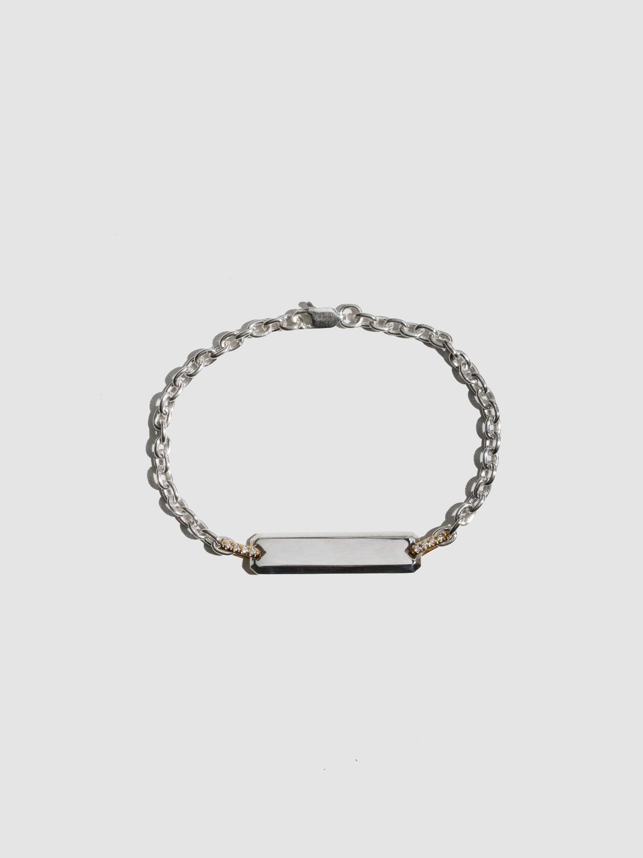 Pave Diamond Tablet ID Bracelet - Archival Collection