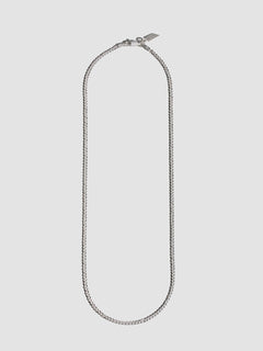 A sterling silver petite havana chain necklace with a lobster clasp, displayed on a plain background.