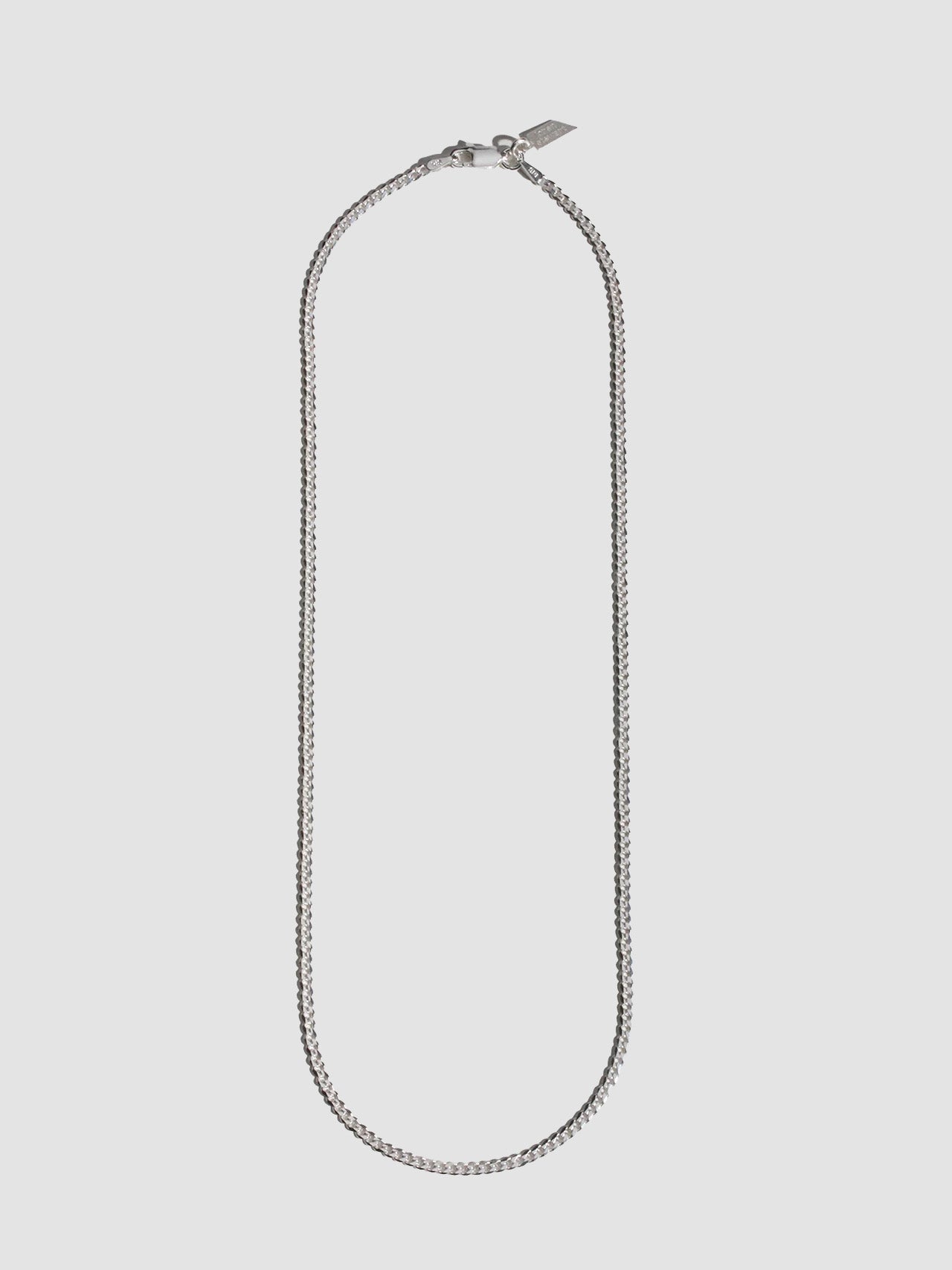 A sterling silver petite havana chain necklace with a lobster clasp, displayed on a plain background.
