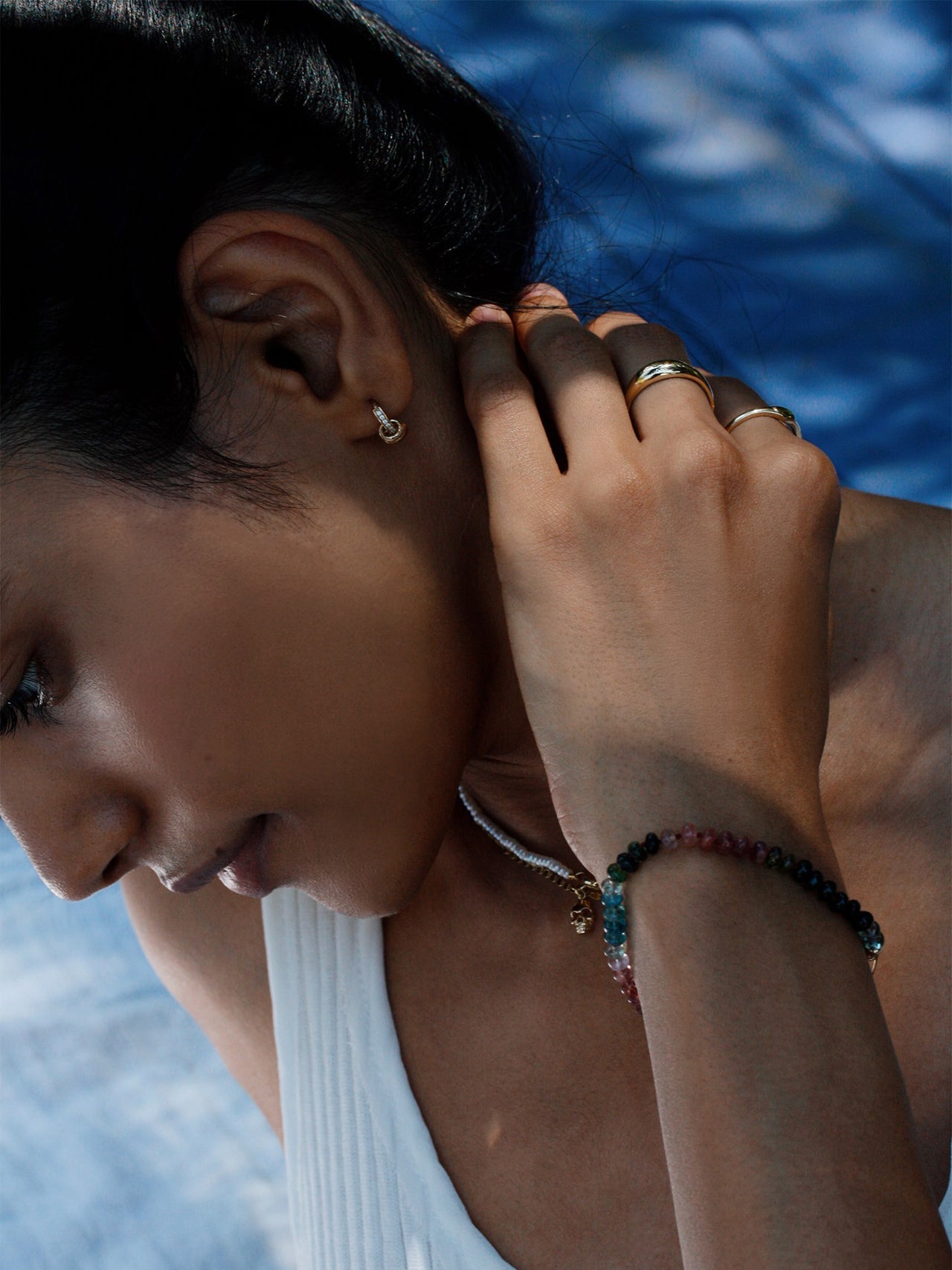 Tourmaline Safety Pin Bracelet