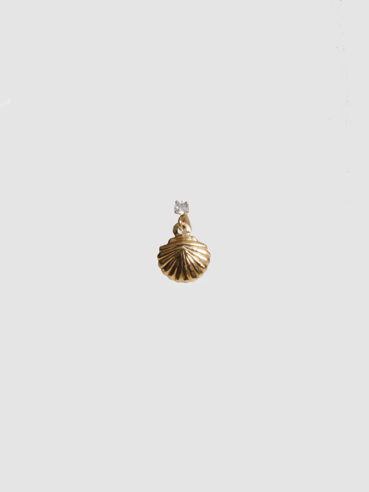 Diamond Sea Shell Stud - Archival Collection