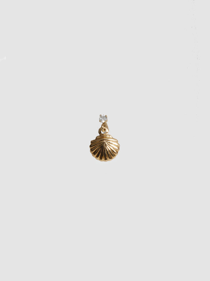Diamond Sea Shell Stud - Archival Collection