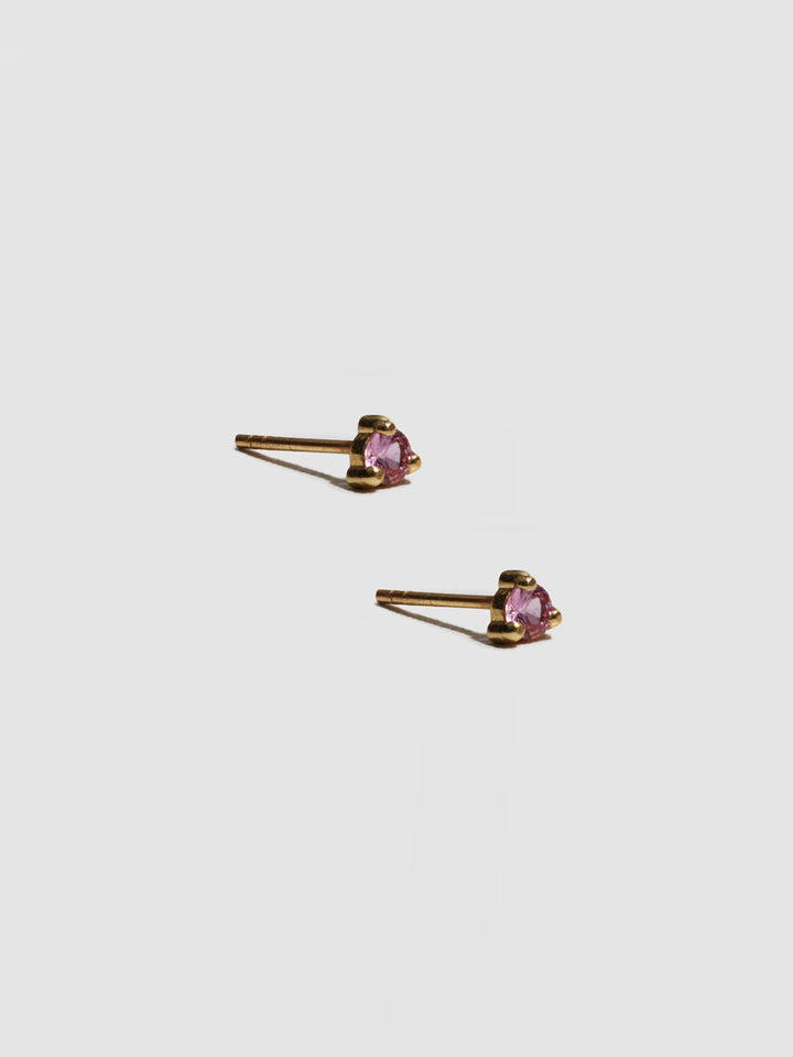Pink Sapphire Stud - Archival Collection
