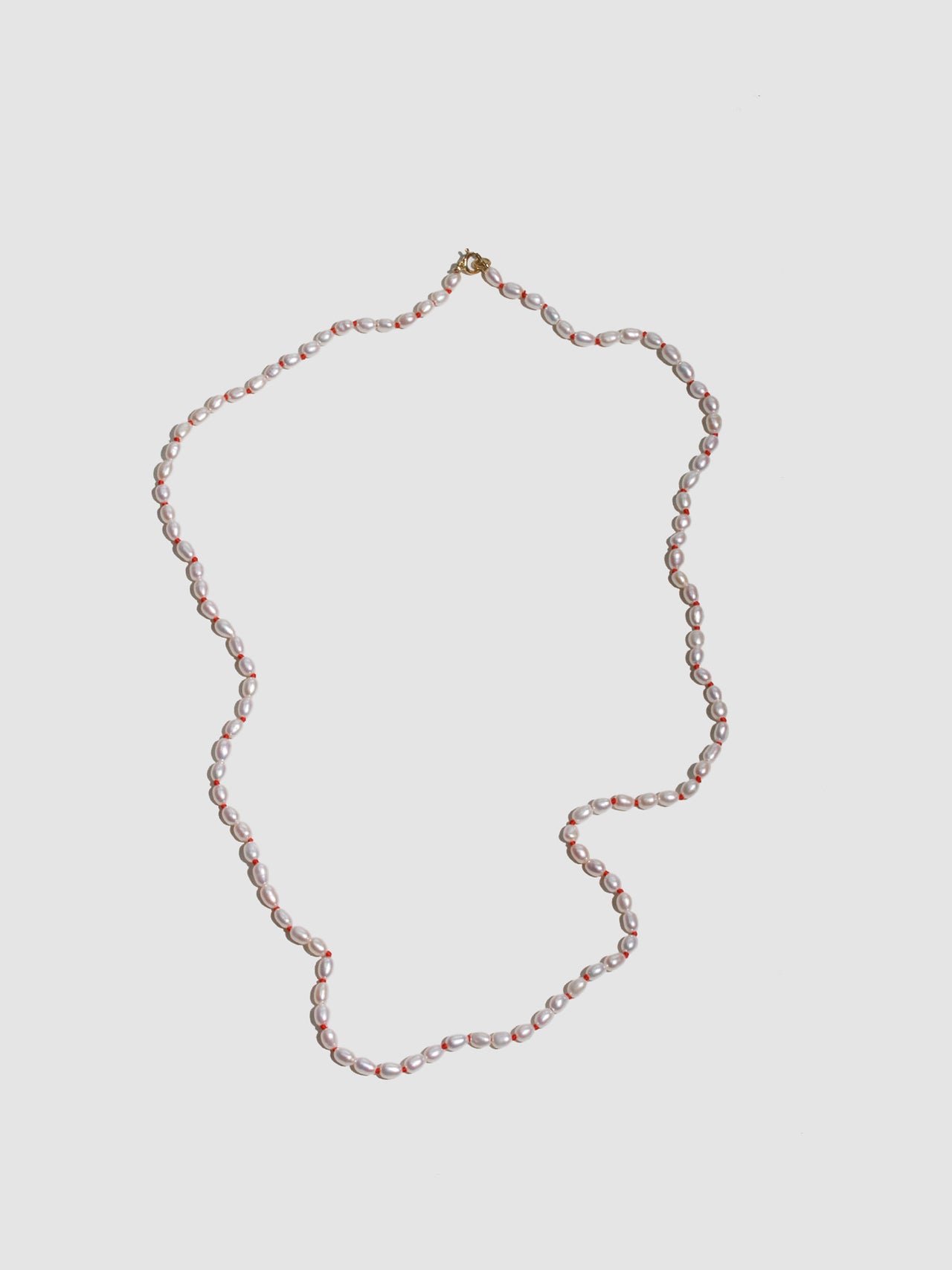 Knotted Rice Pearl Necklace - Archival Collection
