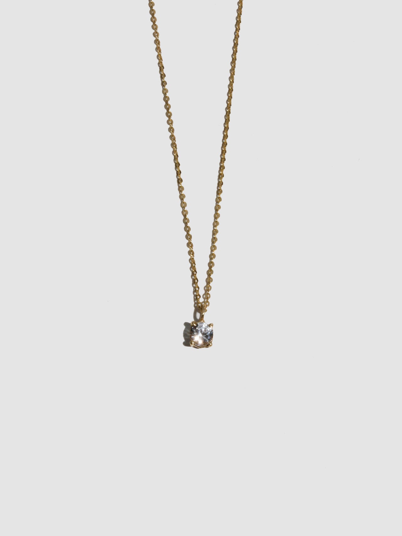 White Sapphire Pendant Necklace - Archival Collection