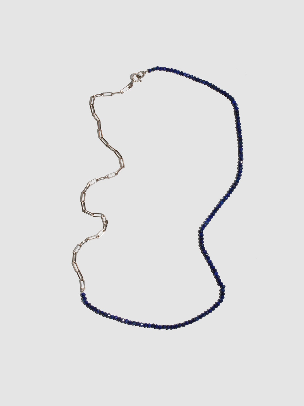 Lapis & Long Link Necklace - Archival Collection