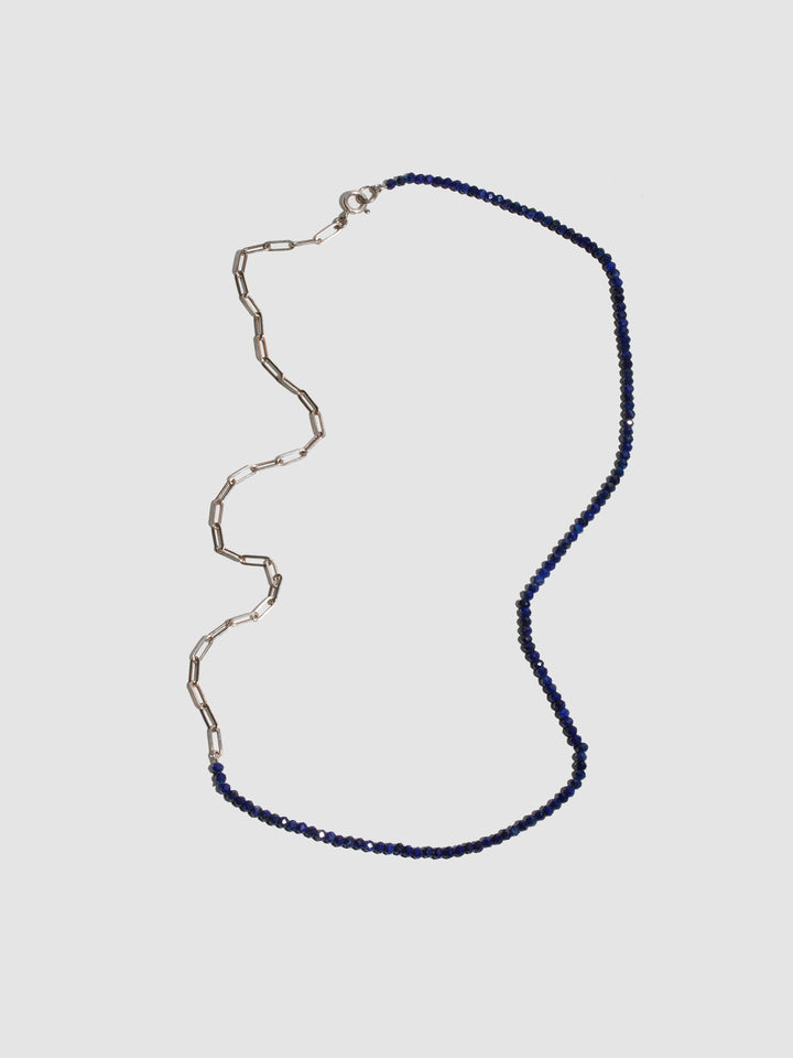 Lapis & Long Link Necklace - Archival Collection