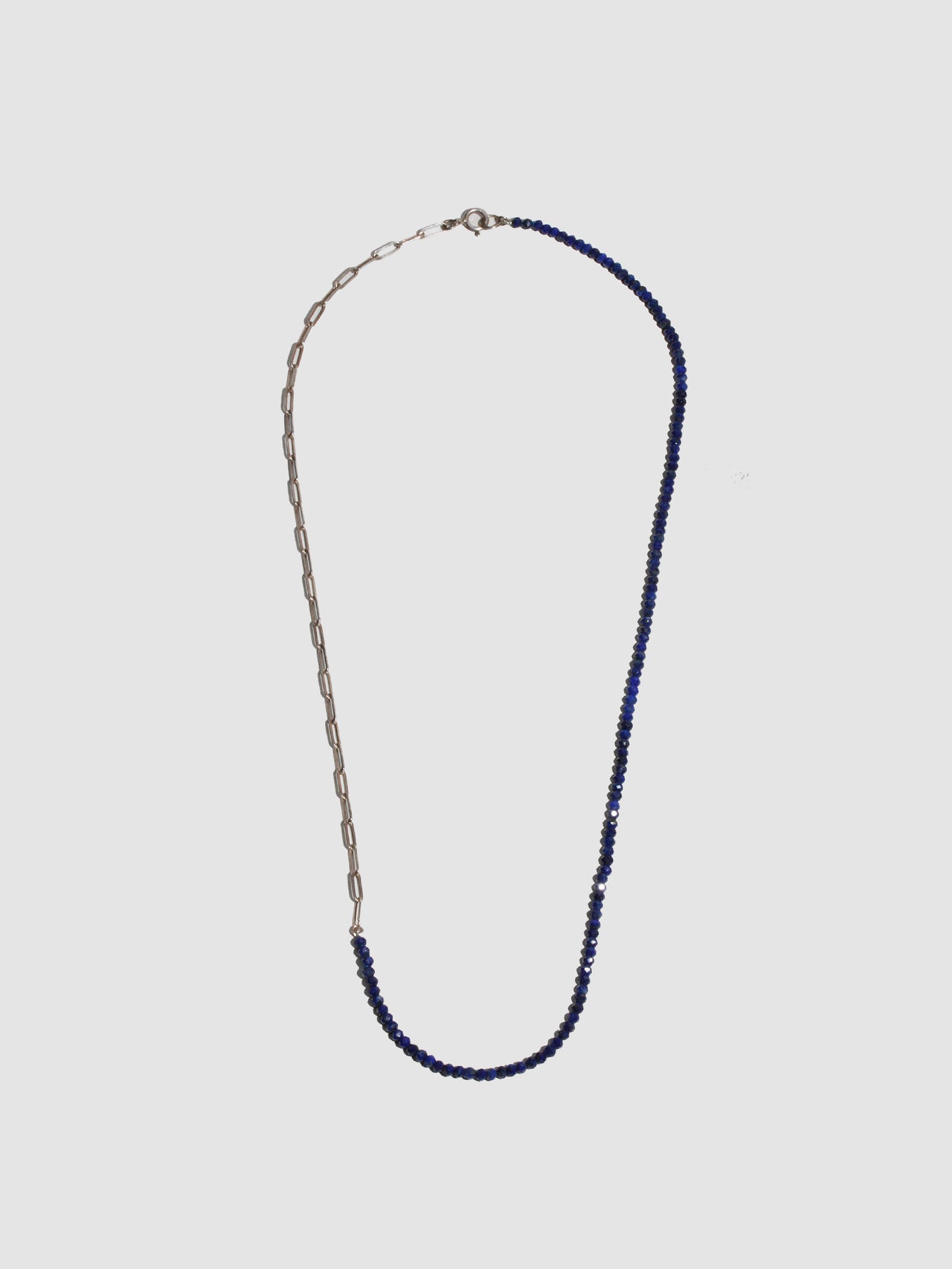 Lapis & Long Link Necklace - Archival Collection